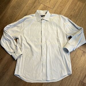 HICKEY FREEMAN light blue button down shirt, size 16.5
